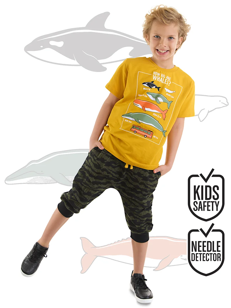 MSHB&G Whales Boy T-shirt&Capri Pants Set